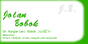 jolan bobok business card